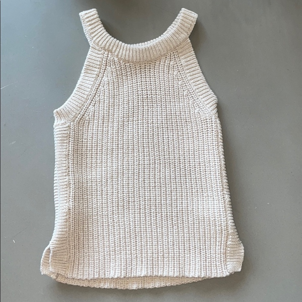 Girls Tan Sweater Tank